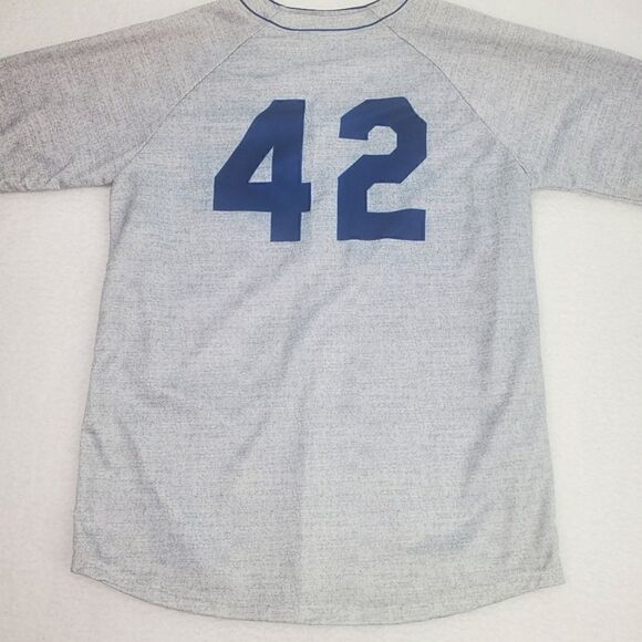 Dodgers Jackie Robinson Replica Jersey Button Up Tshirt Size XLarge - Picture 4 of 17